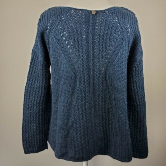 Soft Surroundings Women's Mohair Sweater Size PL Petite Large Chunky Knit Blue - Picture 8 of 10